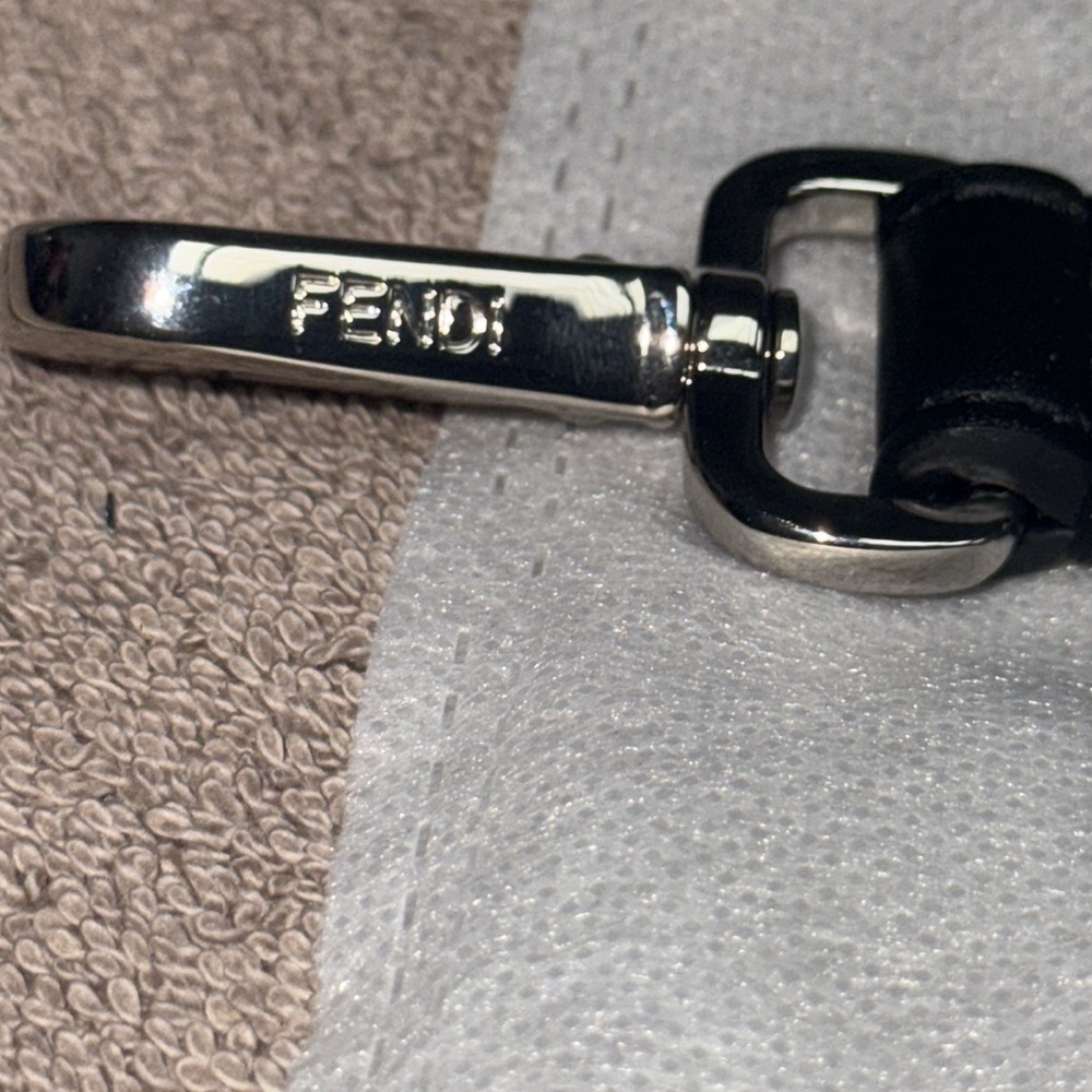 Fendi Black Leather Strap with Gold Accents - Picture 3 of 5